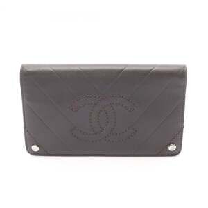 CHANEL Brown Leather Wallet